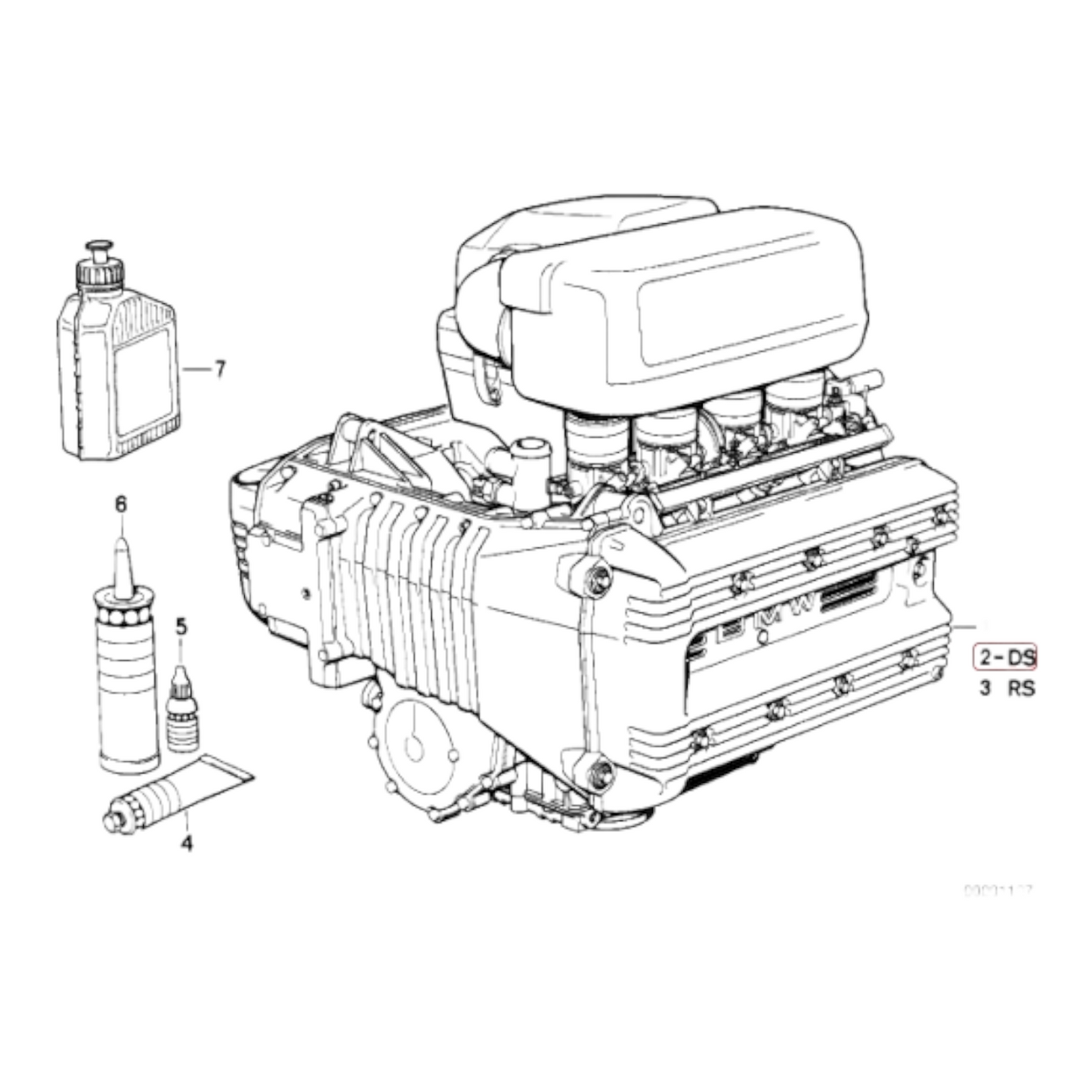 Engine gasket / seal kit BMW K100-8V NEW 11001460981
