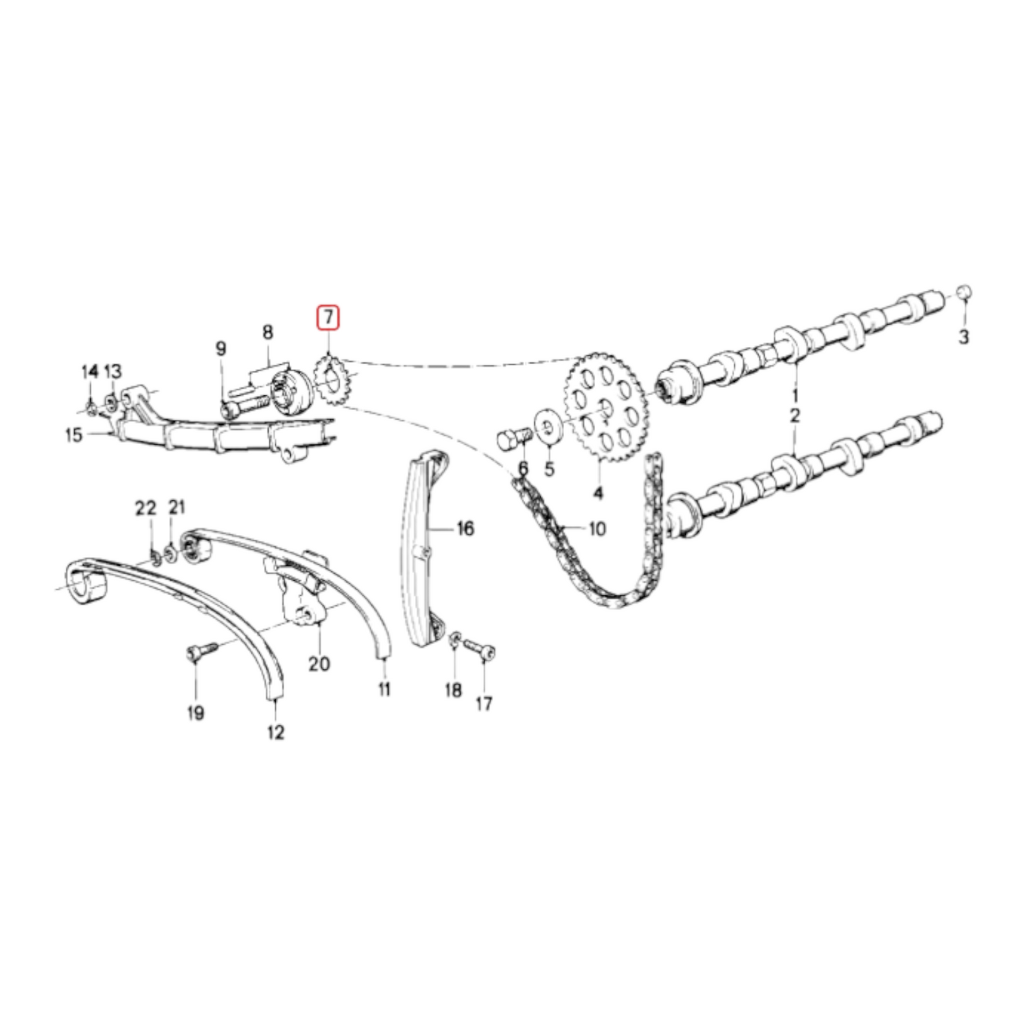 Small timing chain sprocket NEW 11311461434