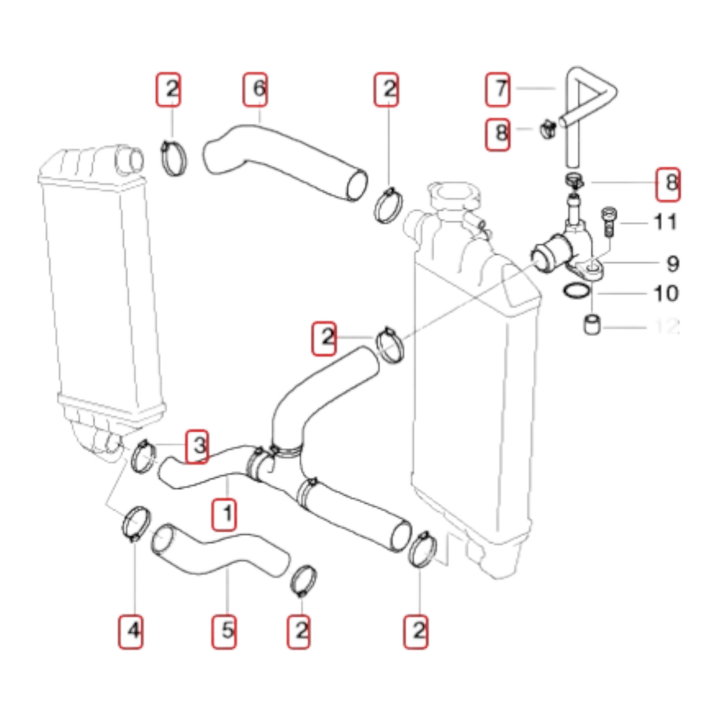 Silicone coolant hose kit BMW K1200 NEW