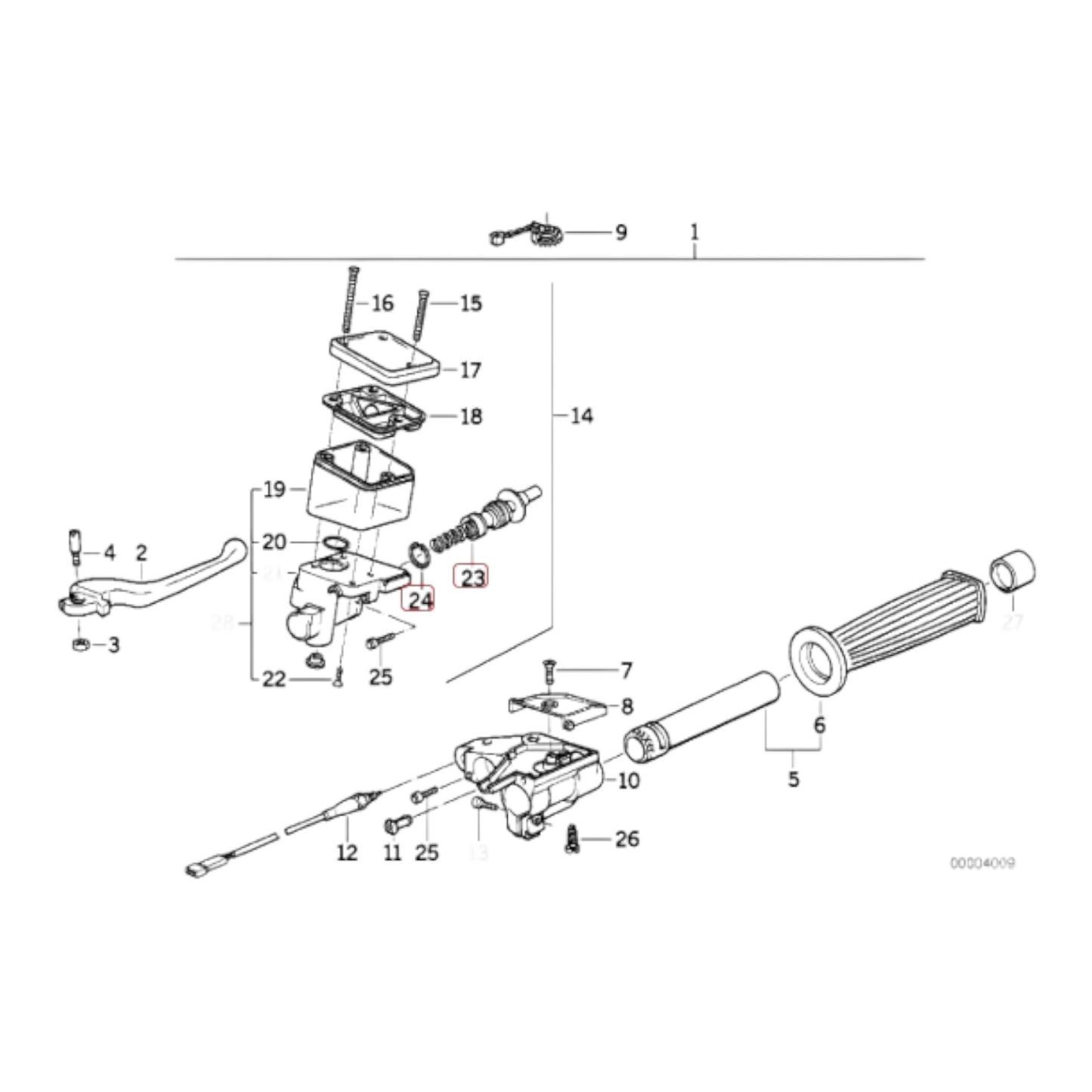 Front brake master cylinder repair kit BMW K75 K100 R80 R100 13MM NEW 32722302356