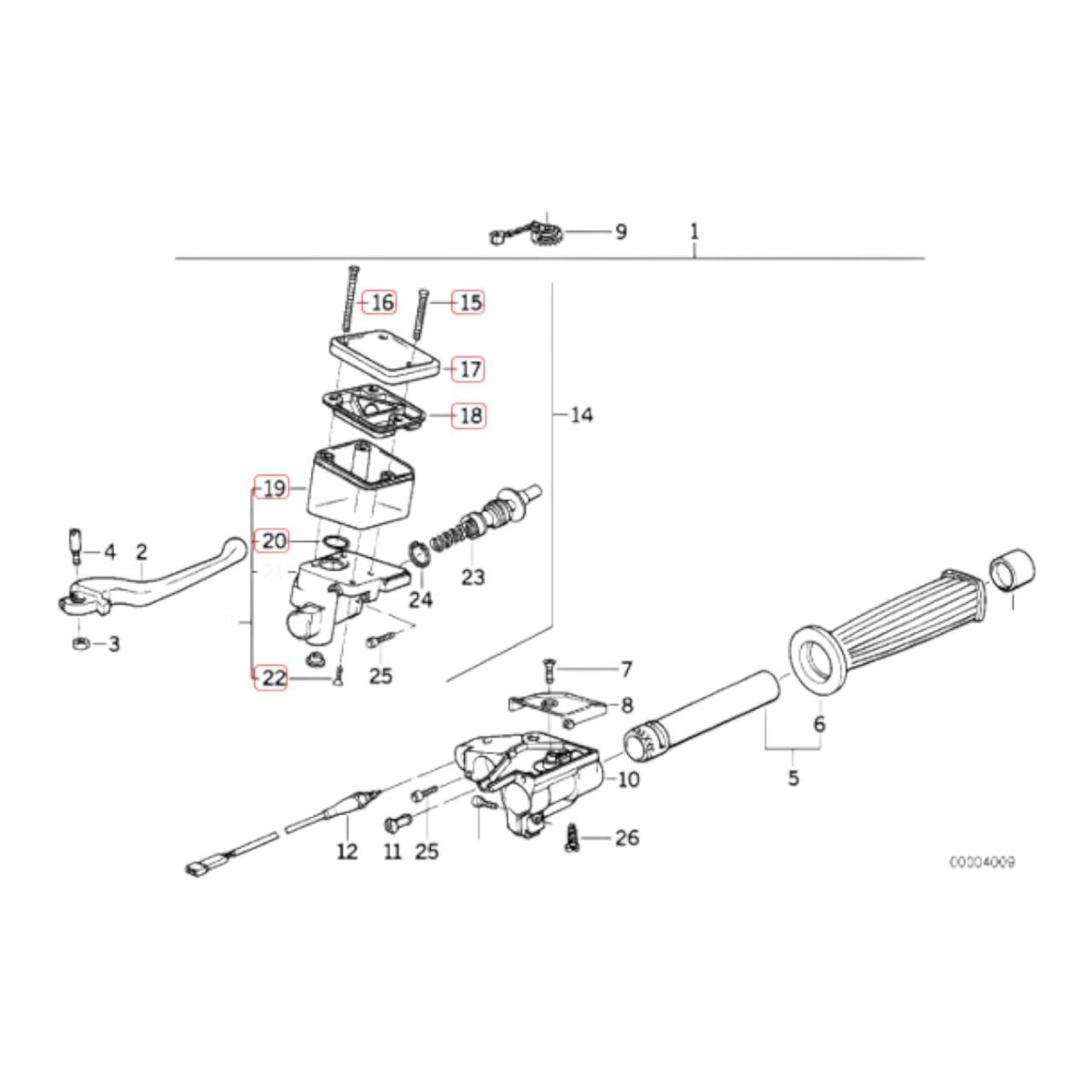 Front brake fluid reservoir KIT BMW K75 K100 R80 R100 NEW 32721451746