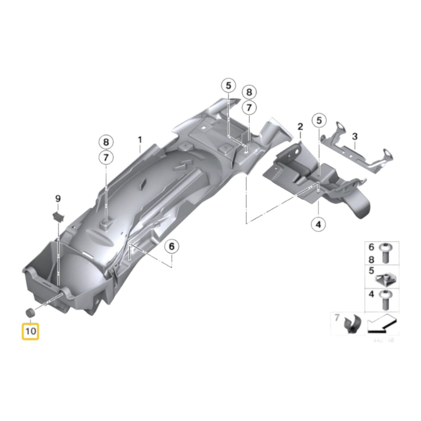 Relay box mount rubber NEW 51161459064