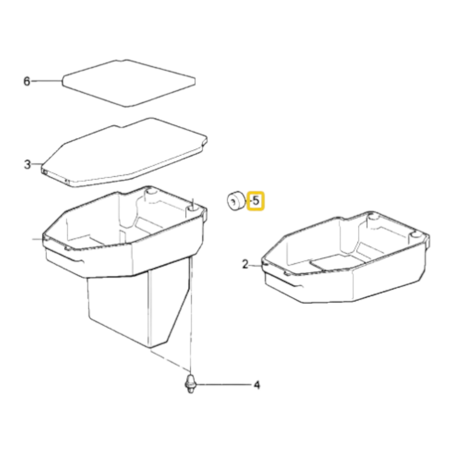 Relay box mount rubber NEW 51161459064