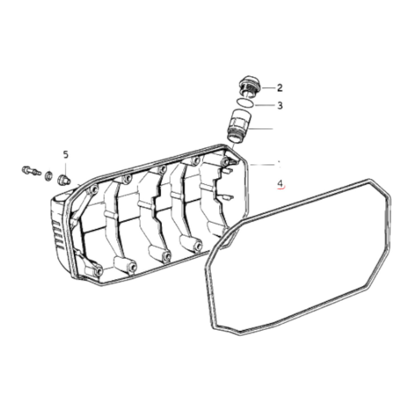 Crankshaft cover gasket BMW K1 K100-16V K1100 K1200 NEW 11141461466