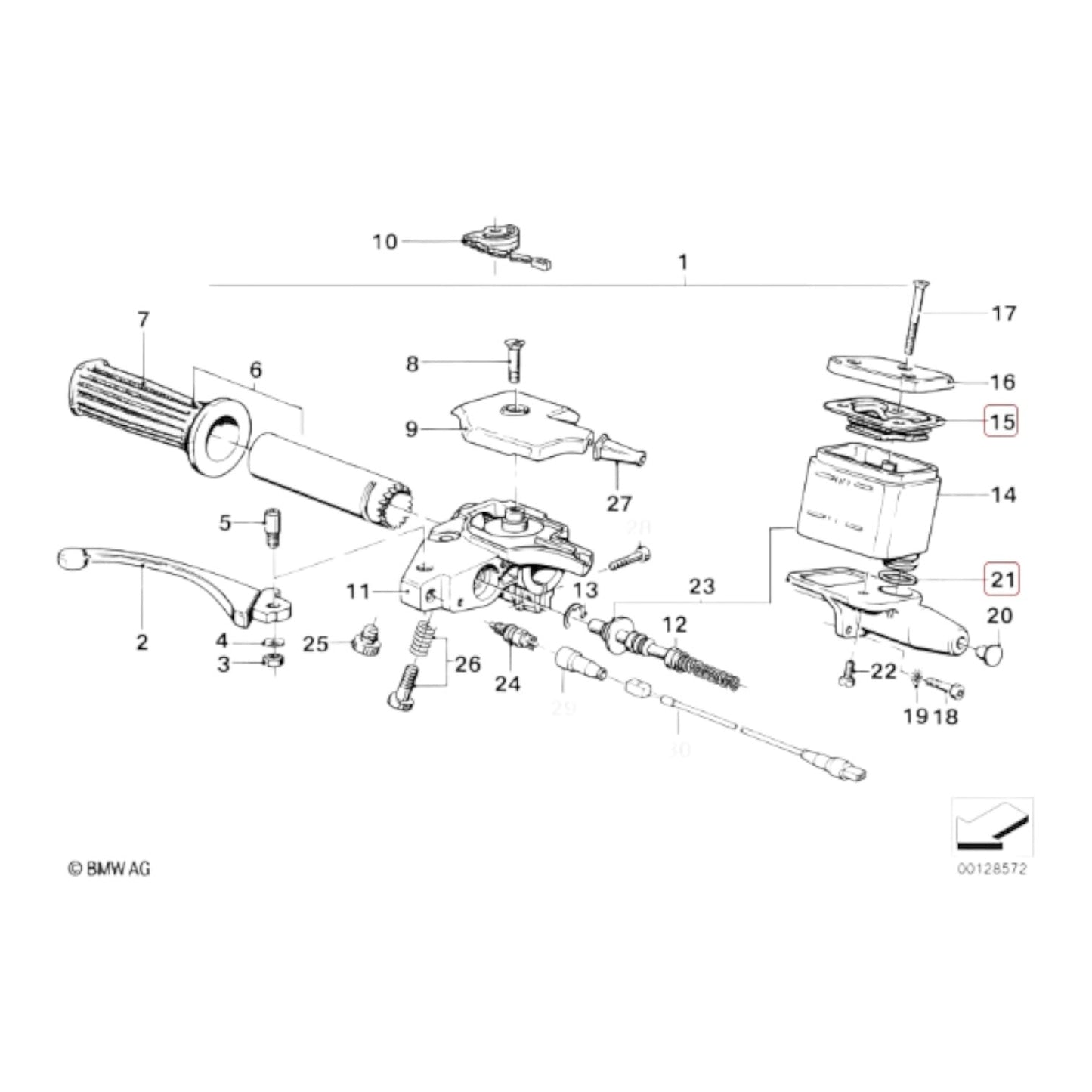 Front brake fluid reservoir diaphragm NEW BMW R45 R60 R65 R75 R80 R100 32721242547