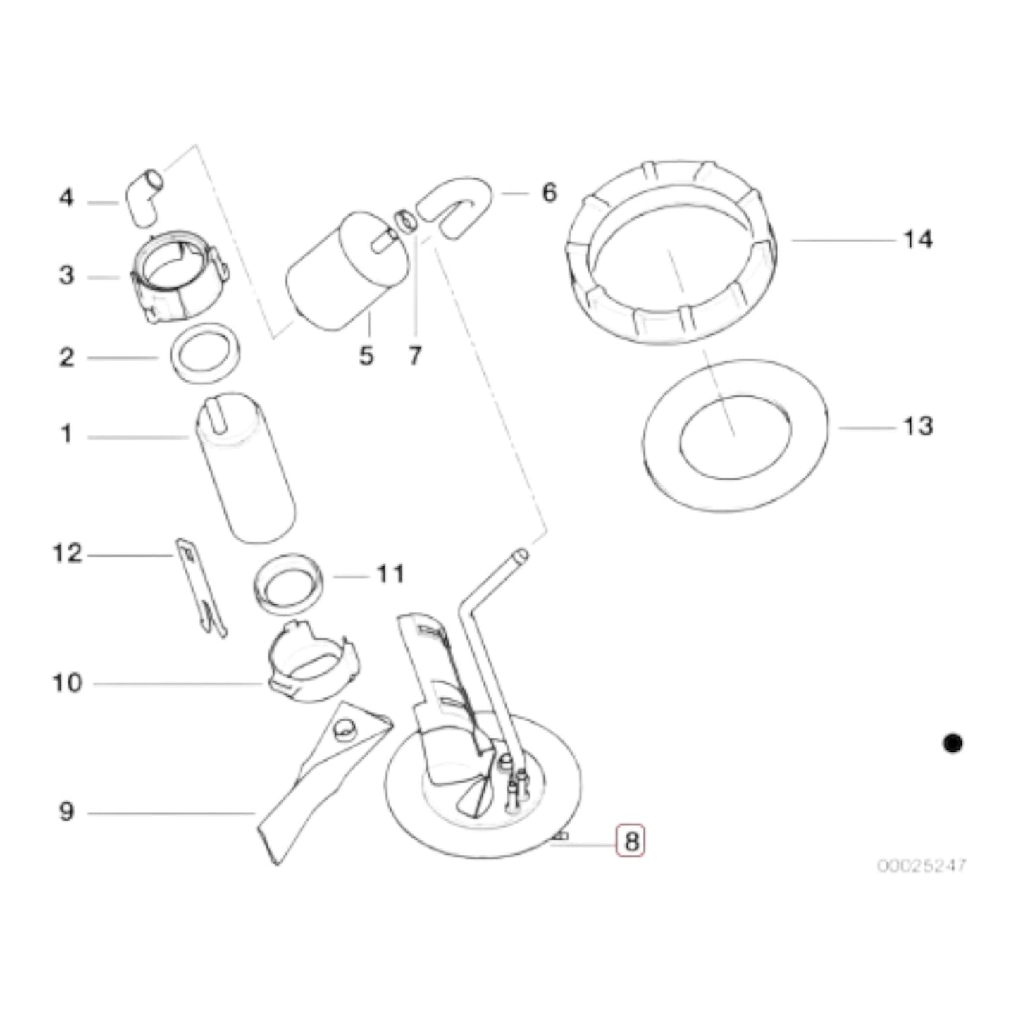 Fuel pump flange BMW K1200 LT NEW 16142305975