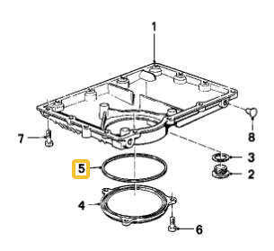 Gasket ring oil filter cover BMW K1 K75 K100 K1100 K1200 NEW 11131460425