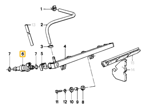 Injector rebuild kit for injector BMW K1 K75 K100 K1100 K1200 NEW 13641460450 / 13641461523