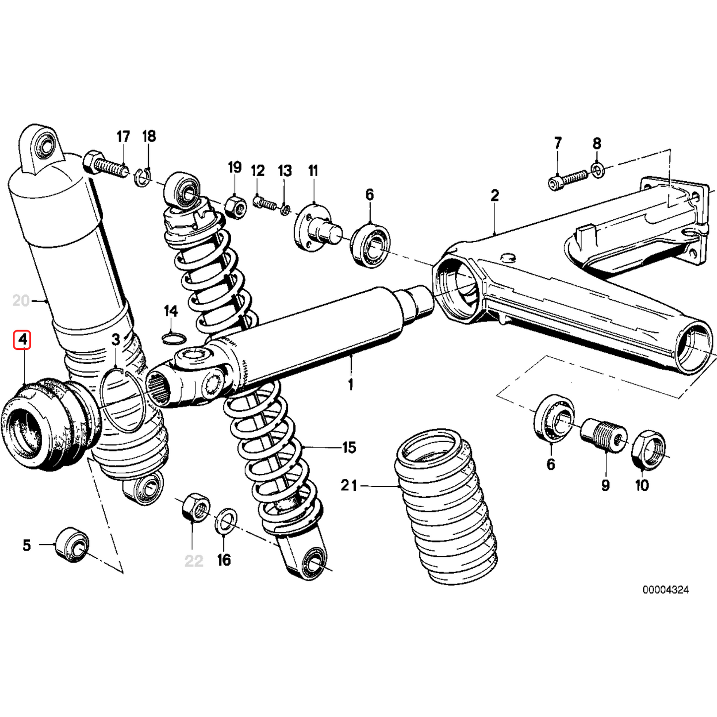 Swing arm boot NEW K1 K75 K100 K1100 K1200 R850 R1200 Montauk R1200C R1200CL 33171454552