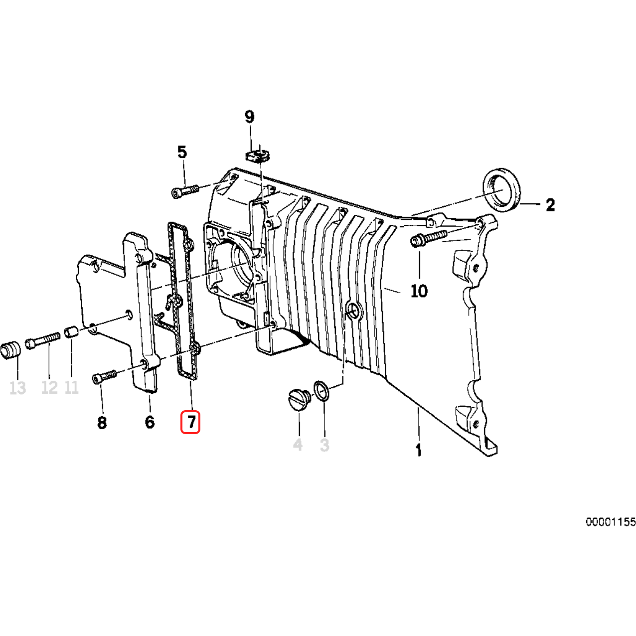 Ignition cover gasket NEW 11141460307
