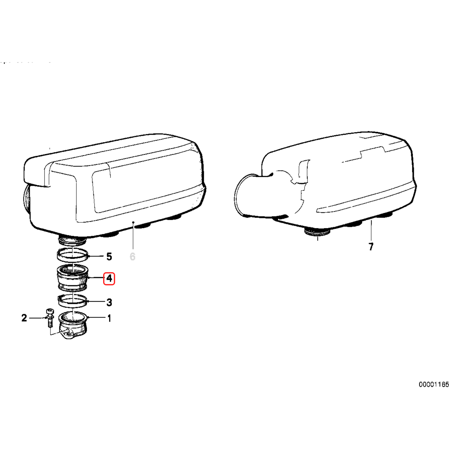 intake manifold bush K75 K100-8V NEW 11611460755
