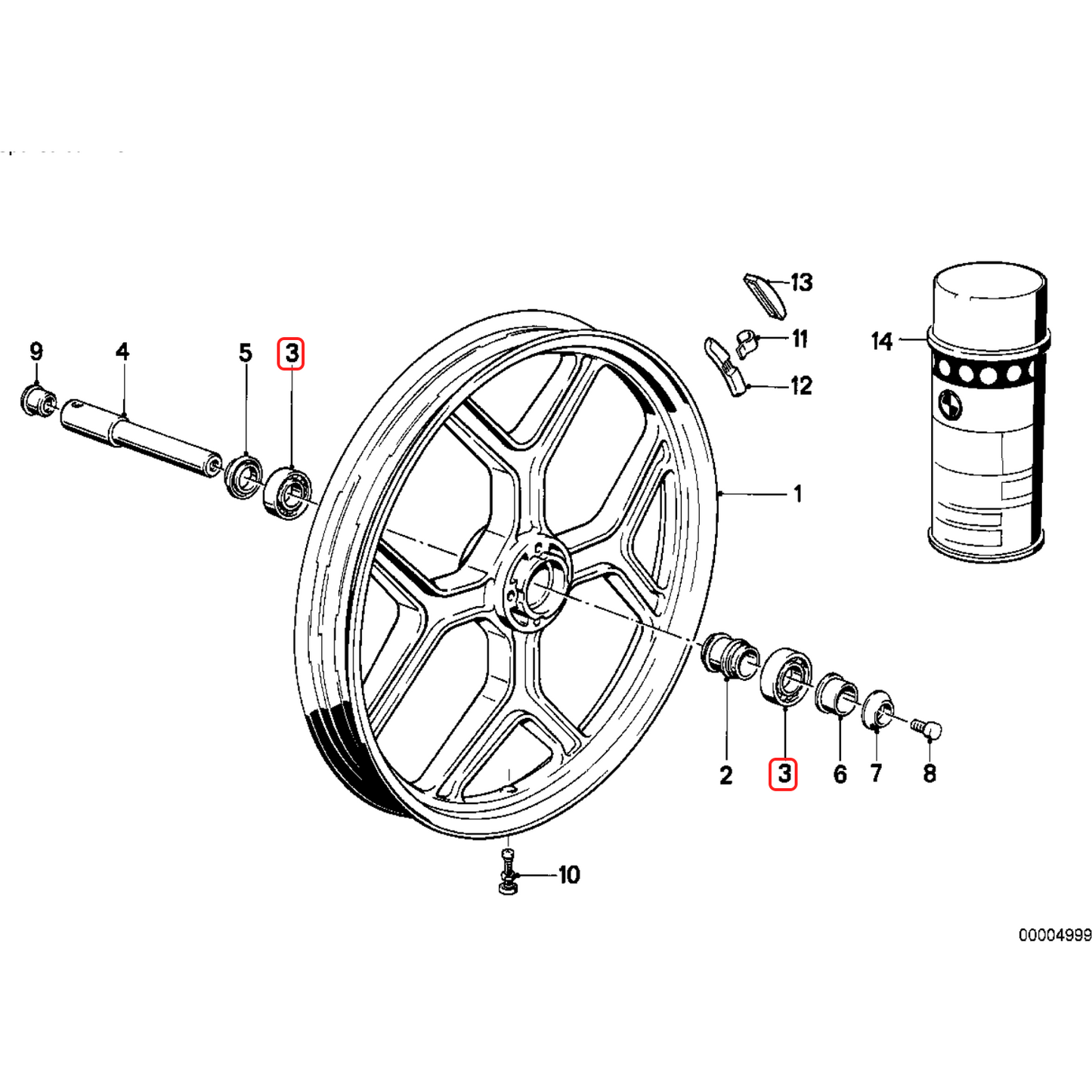 Wheel bearing NEW 36311450967