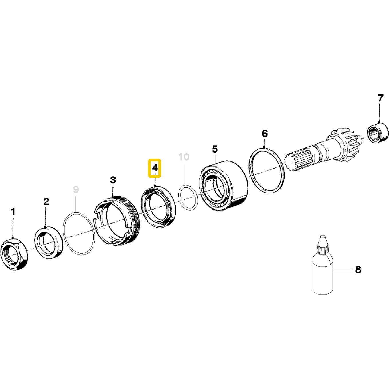 Final drive input seal NEW 33117665838