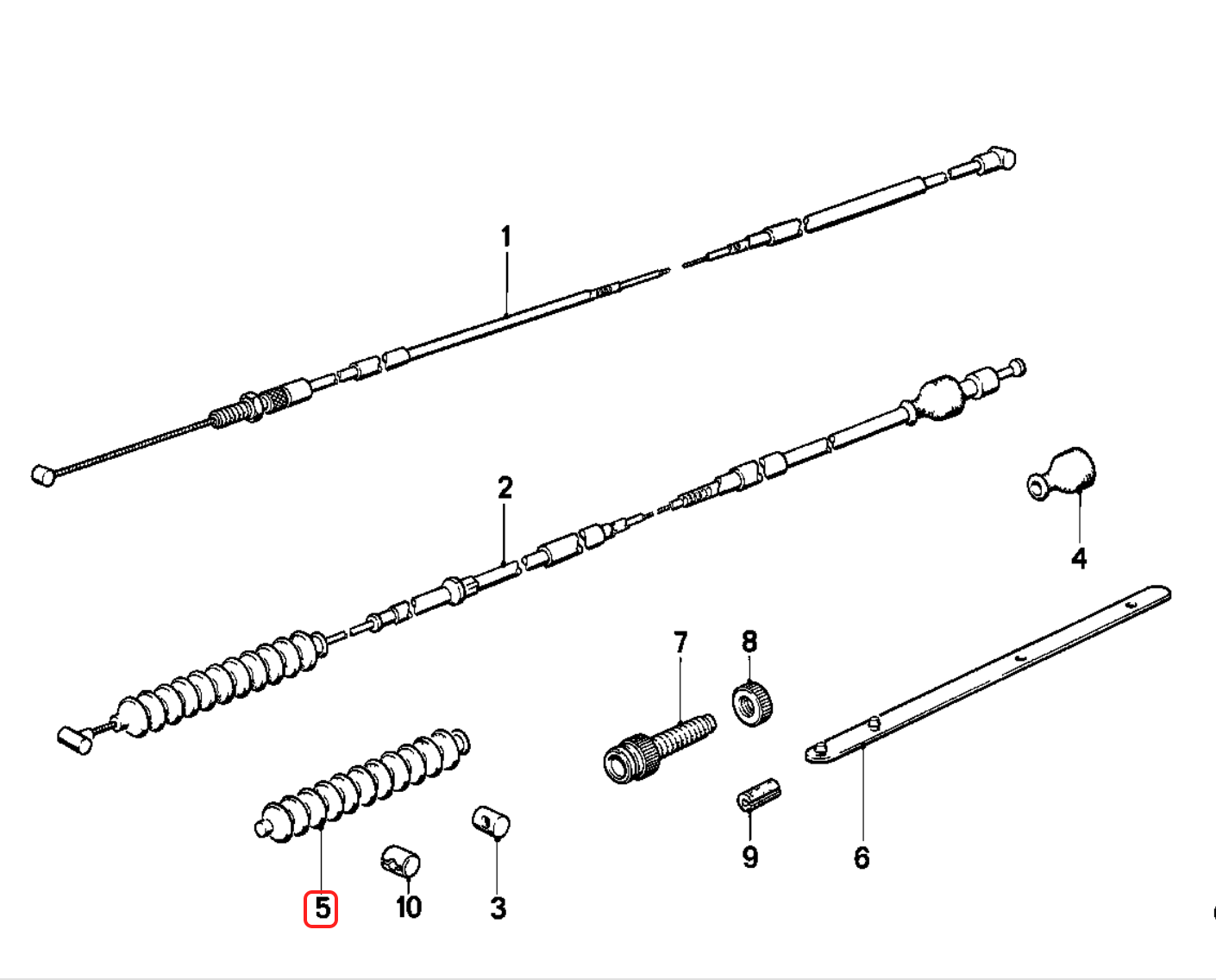 Clutch cable boot NEW 32732325866