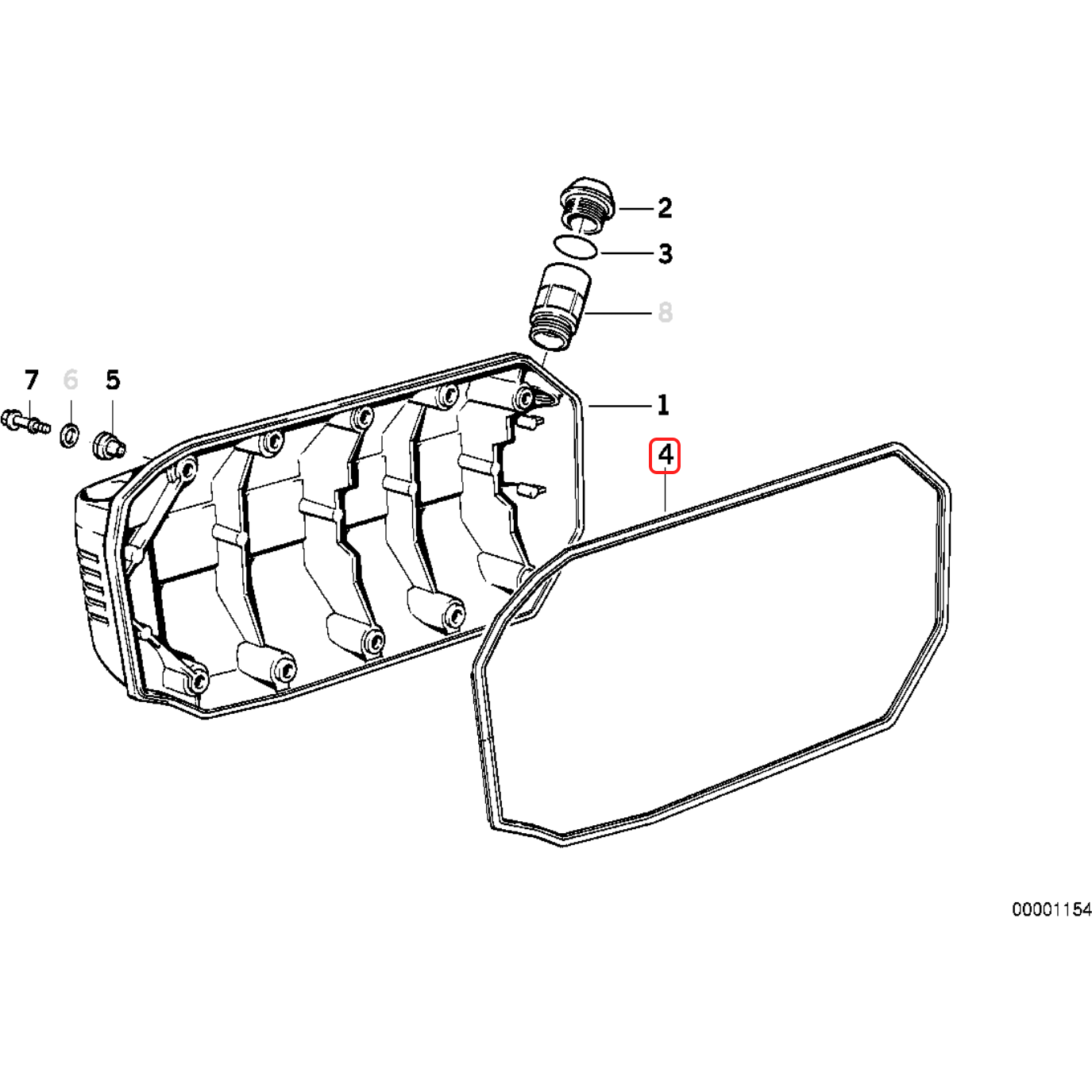Crankshaft cover gasket K100 / K1100 NEW 11141460466