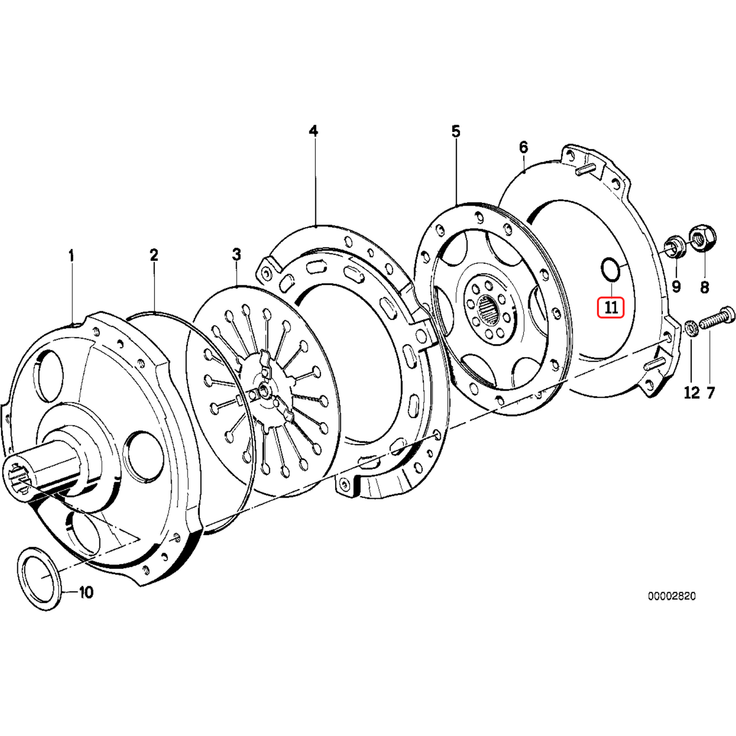 Clutch O ring BMW K1 K75 K100 K1100 K1200 NEW 11211460467