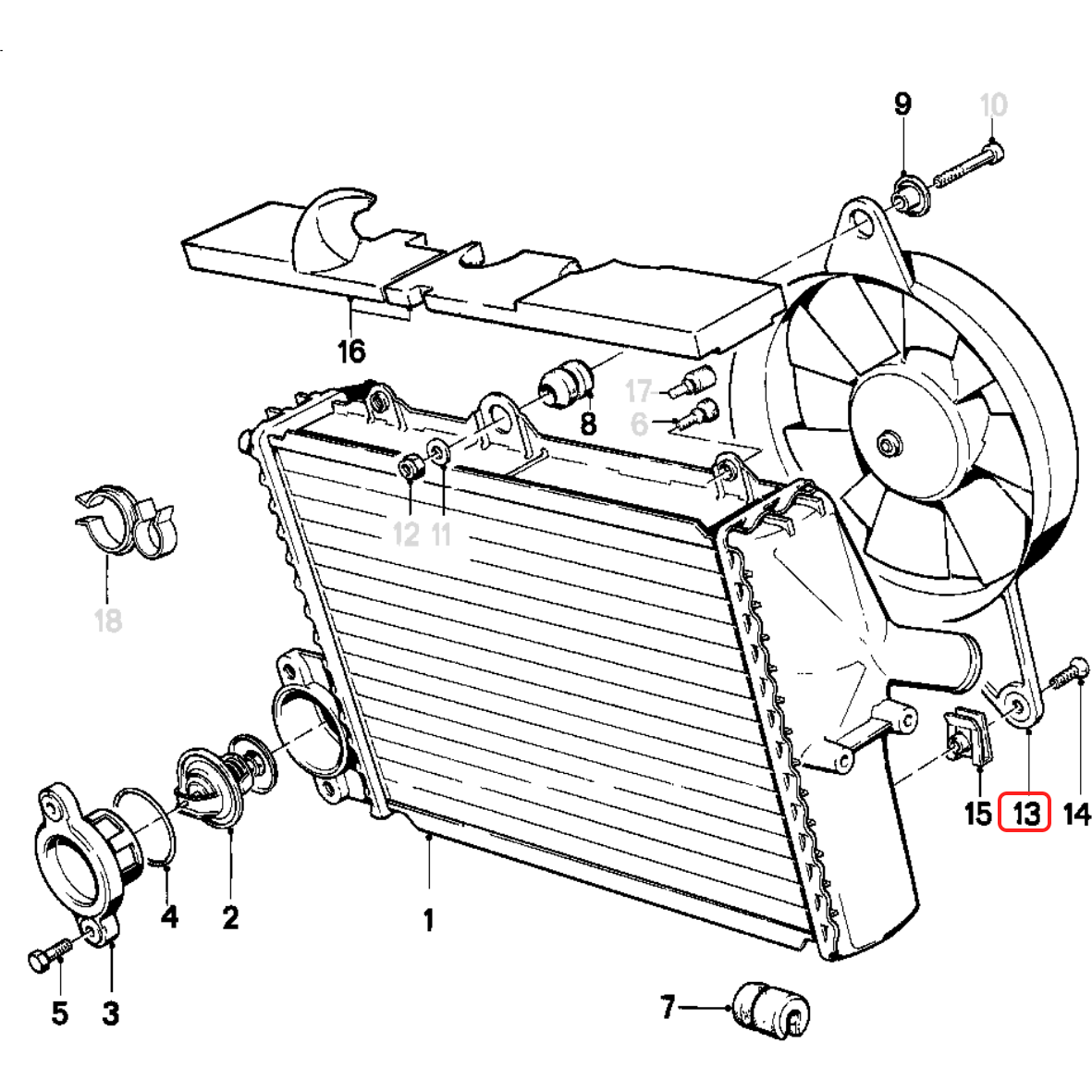 Radiator Cooling Fan / Mount UPGRADE - 17401461579