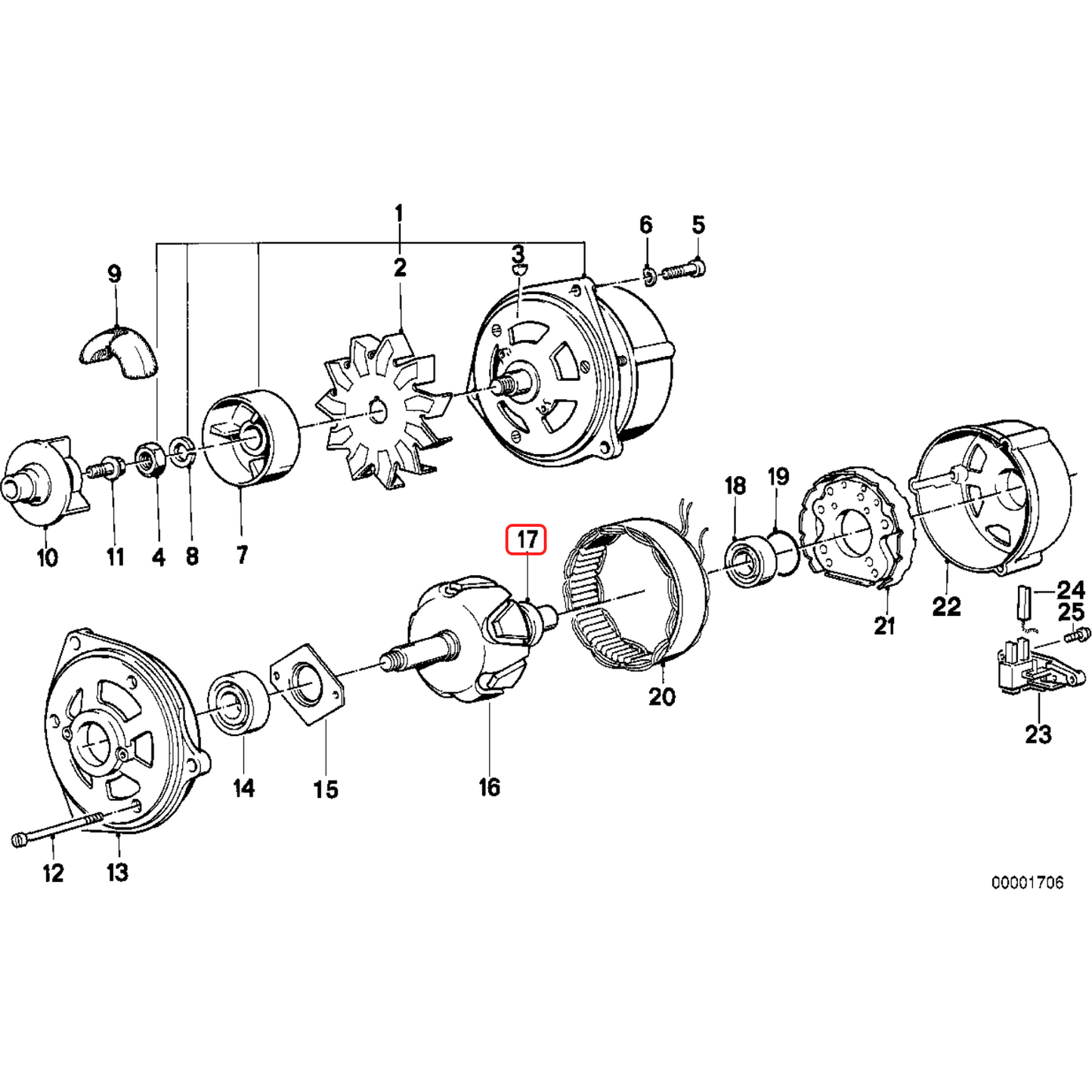 Slipring alternator NEW 12311459281