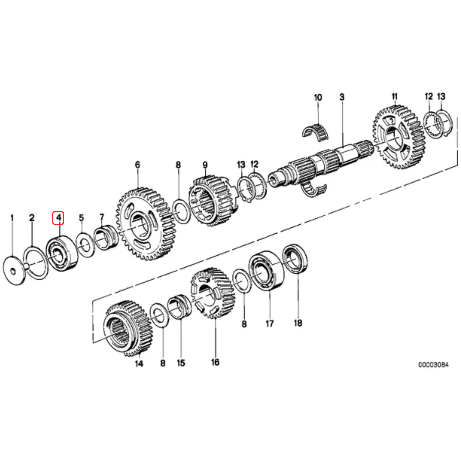 Gearbox bearing NEW 23121451164
