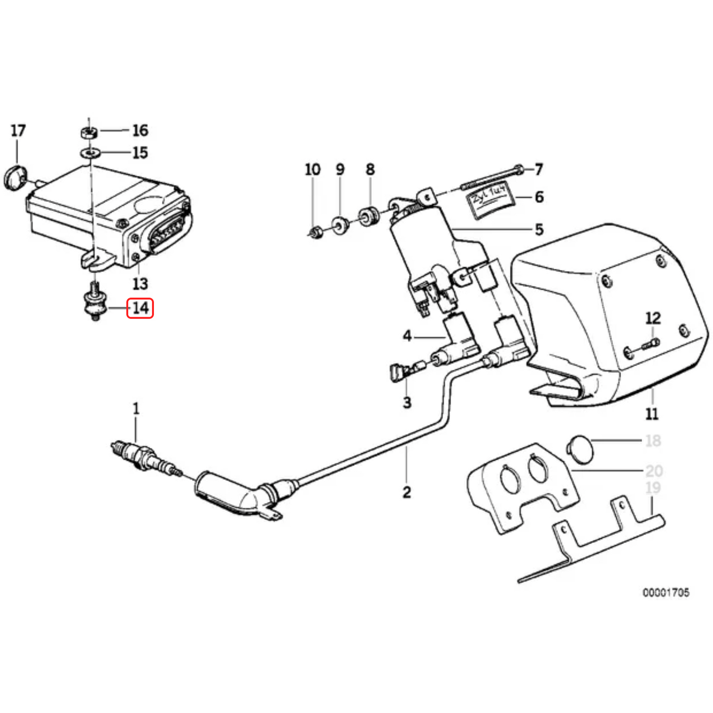 Silent block CDI BMW K100-8V NEW 61211243530