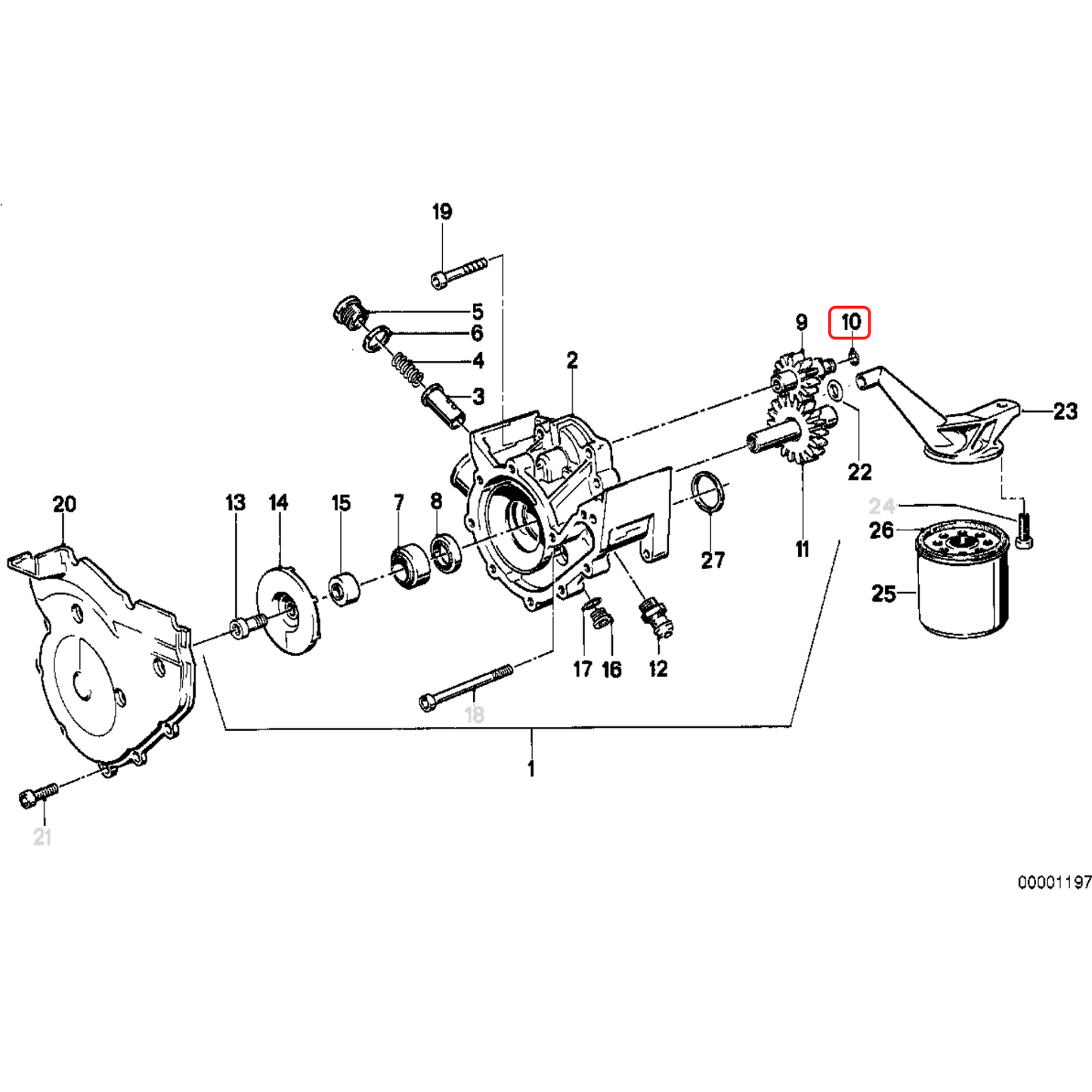 O-ring oil / water pump K1 K75 K100 K1100 K1200 NEW 11411460328