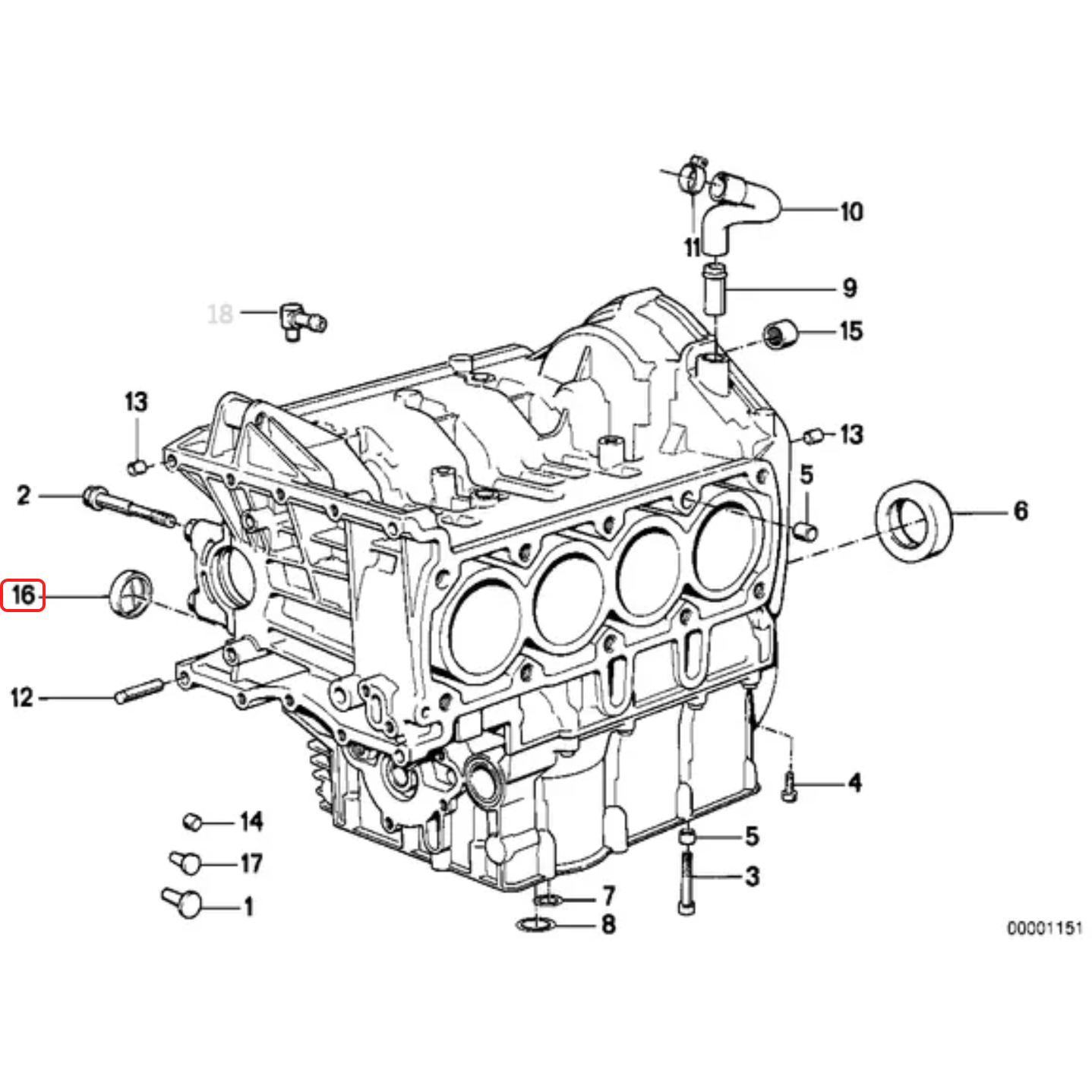 Oil level sightglass BMW K1 K75 K100 K1100 K1200 NEW 11118523906