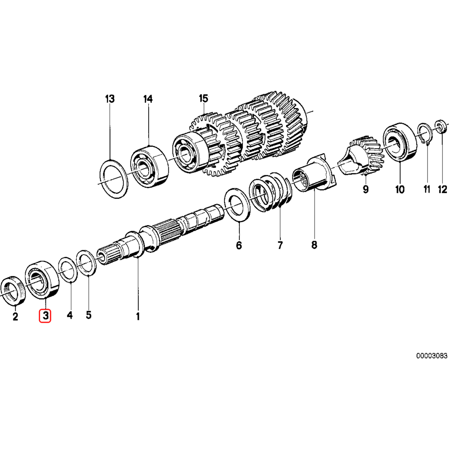 Gearbox Tapered roller bearing NEW 23121451044