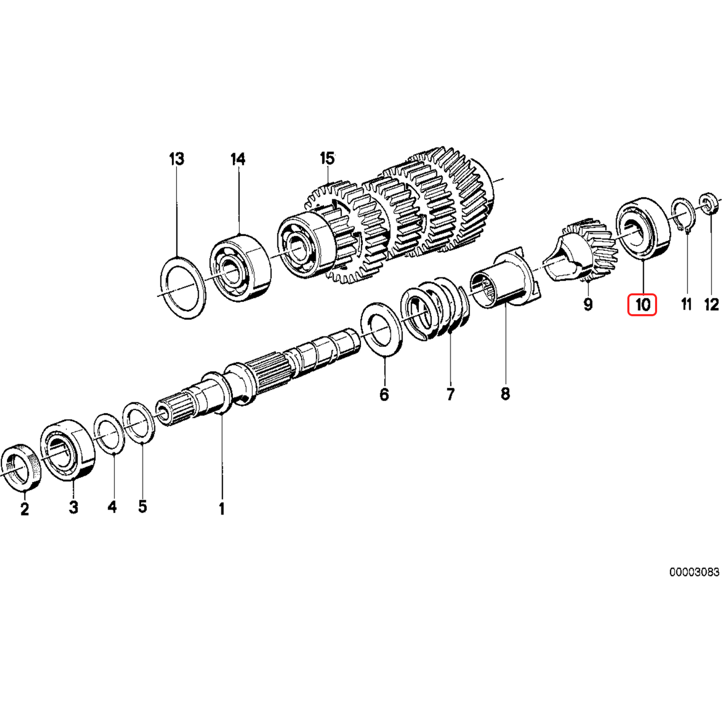 Gearbox Tapered roller bearing NEW 23121451040