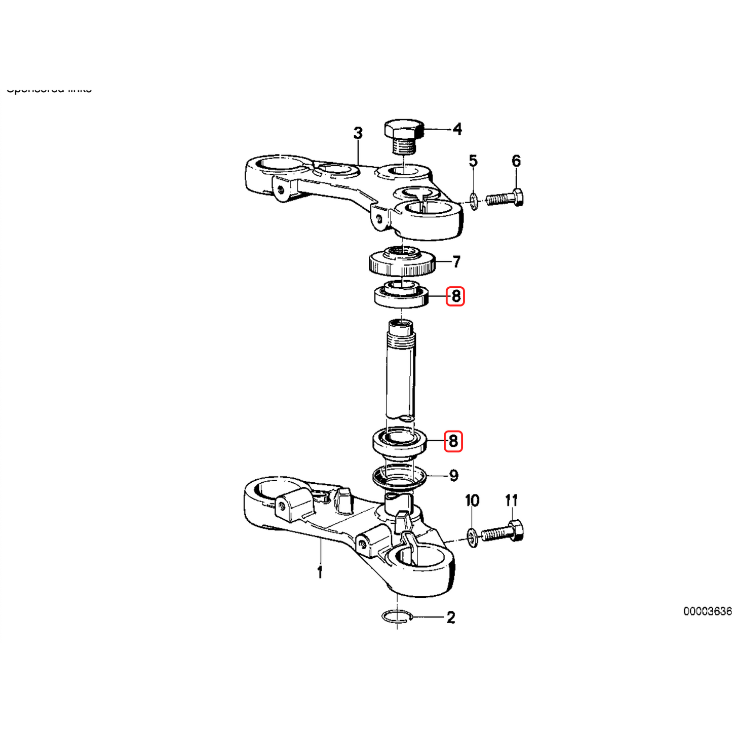 Steering head bearing NEW 31427663941