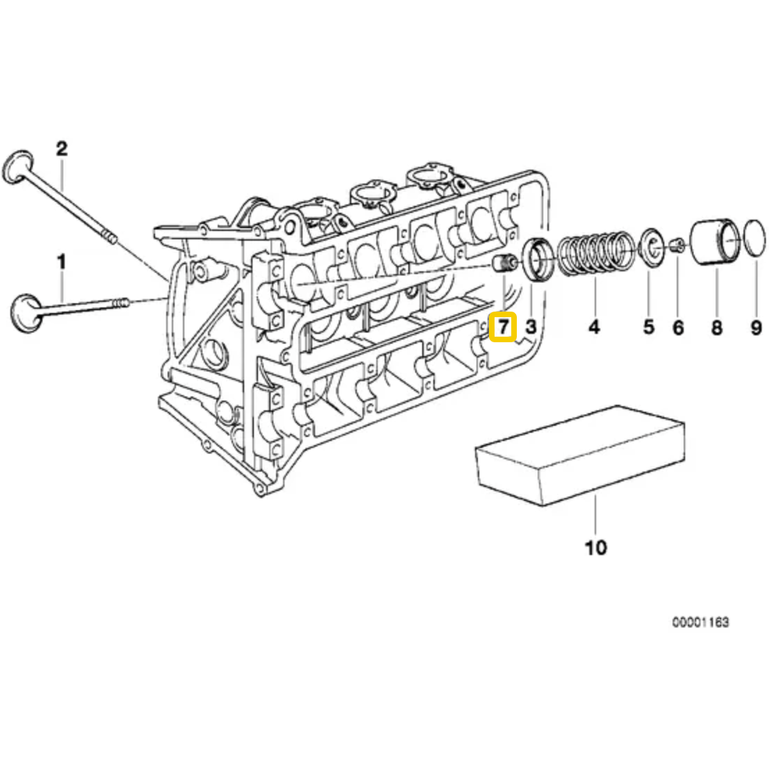 Valve seal ring NEW 11341464047