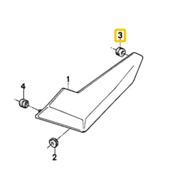 Battery Cover Grommet BMW K75 K100-8V K1100 K1200 NEW 46631453339