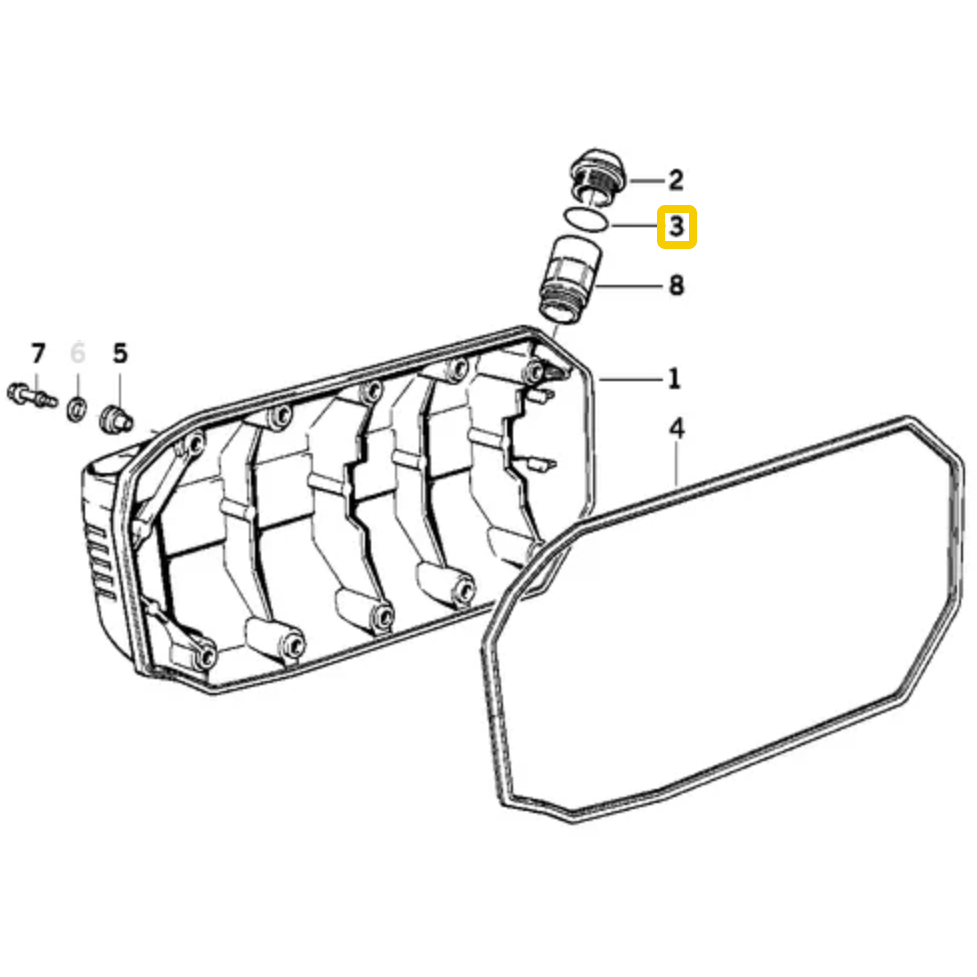 O ring engine oil fill plug NEW K1 K75 K100 K1100 K1200 11141460674