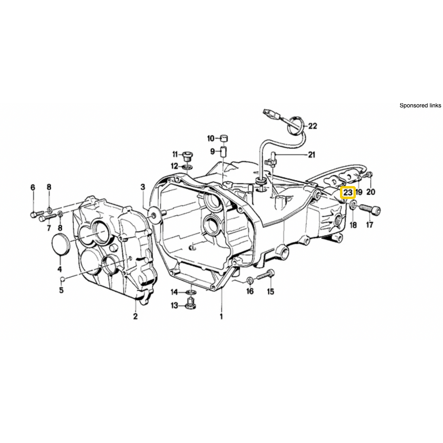 Gear position indicator gasket NEW 23111464014