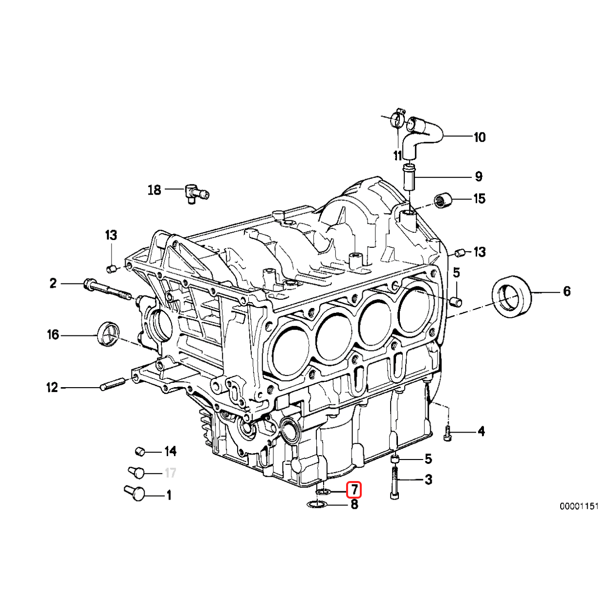 O ring oilpan K1 K75 K100 K1100 K1200 NEW 11111460391