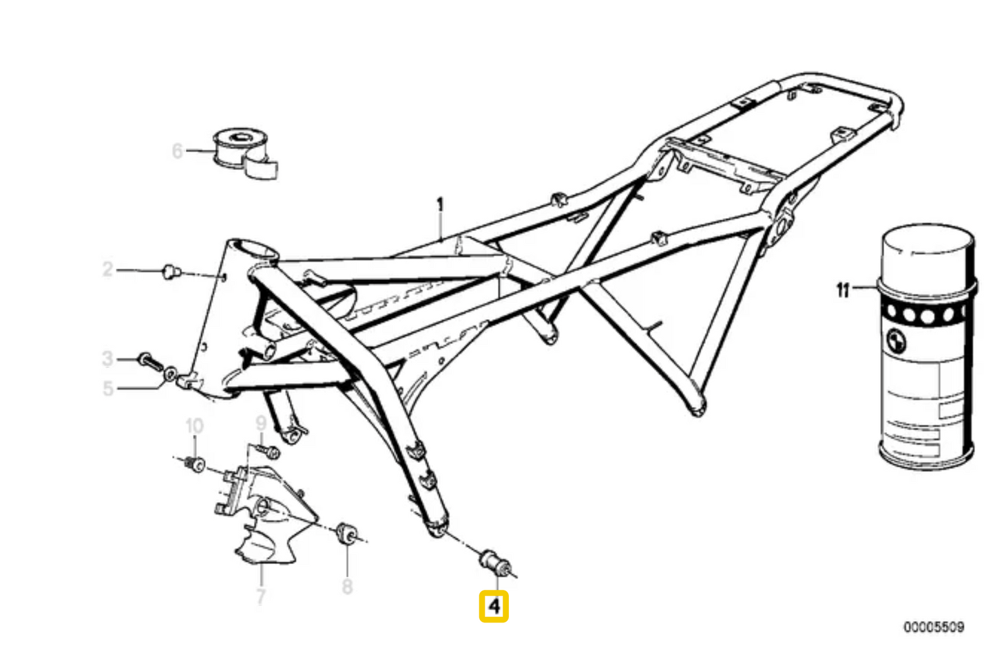 Rubber Mounting frame NEW 46512312775