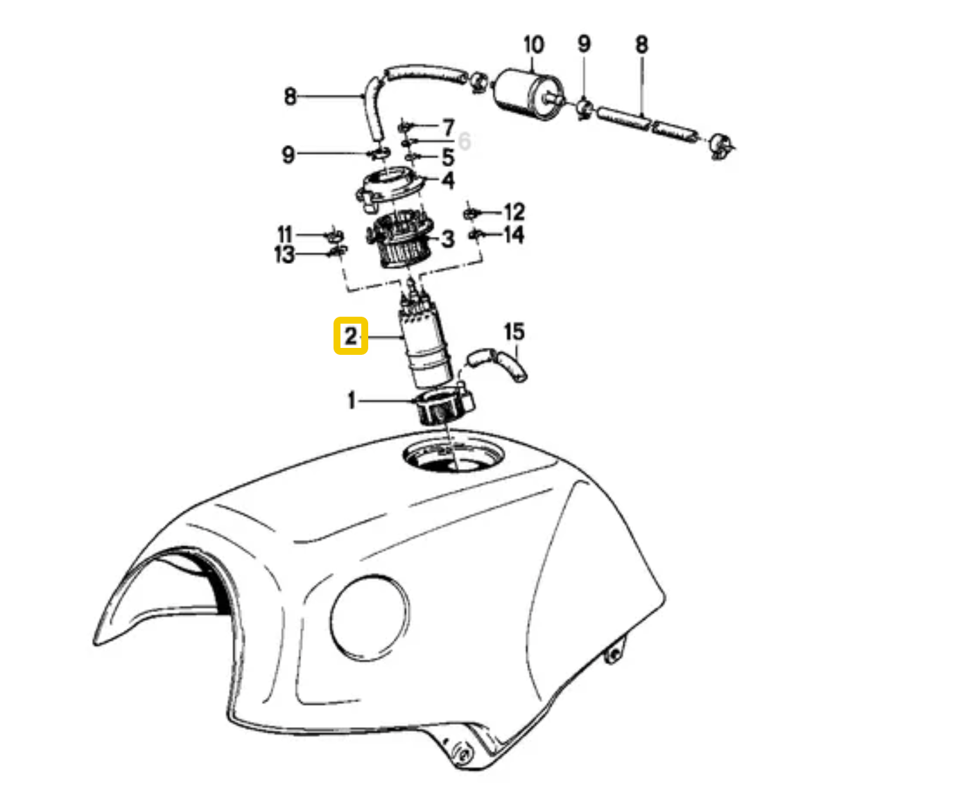 Fuelpump K1 K75 K100 K1100 52MM NEW 16121461576