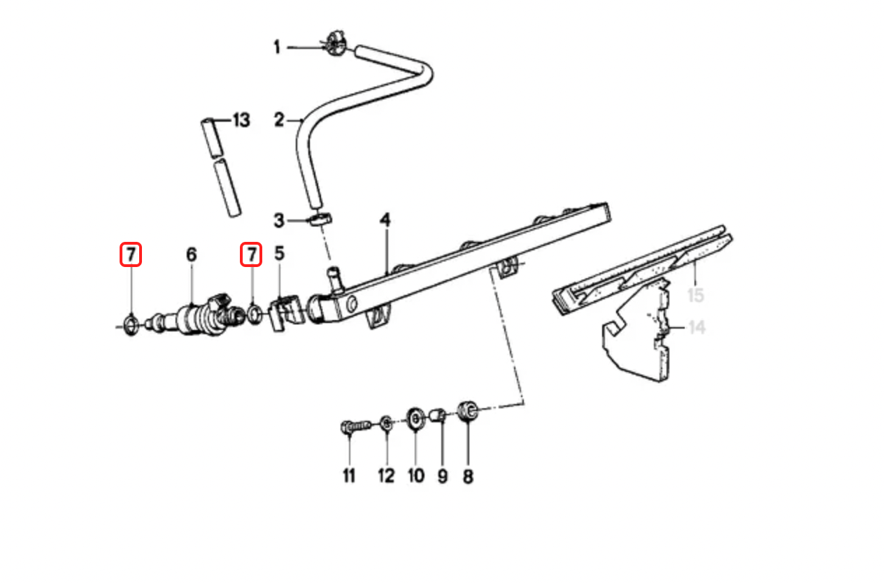 Injector O ring NEW 13641730767