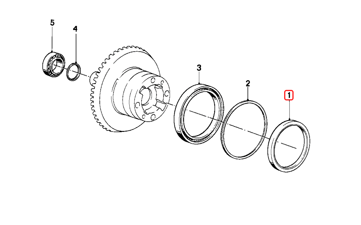 Finaldrive crowngear seal NEW aftermarket 33121241938