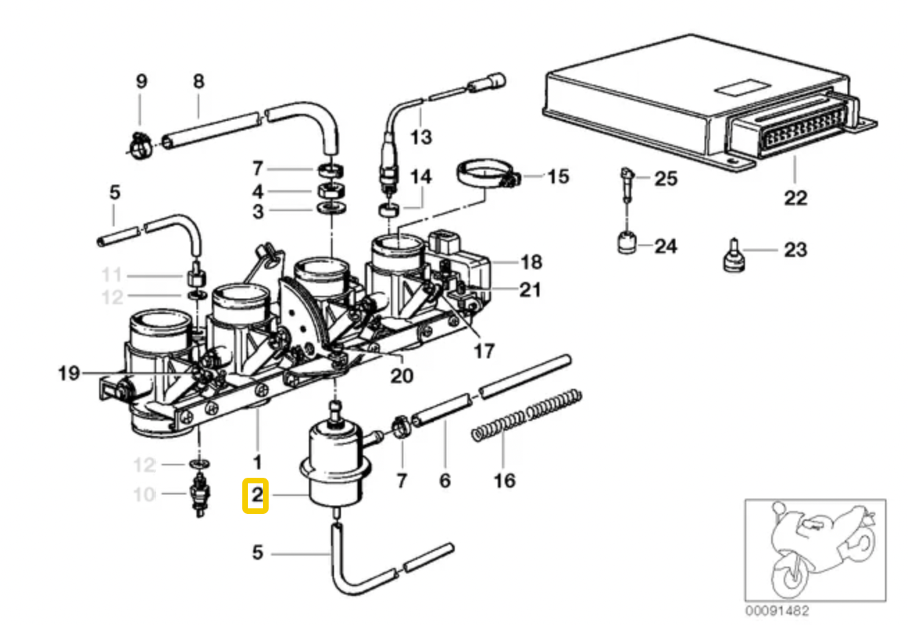 fuel pressure regulator K75 / K100 13531460451 NEW