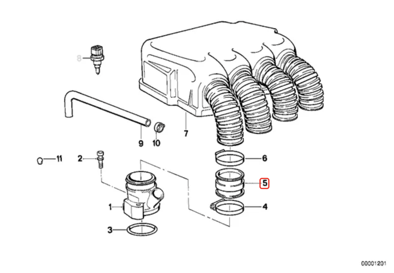 Cylinder head inlet manifold duct NEW 11611461739