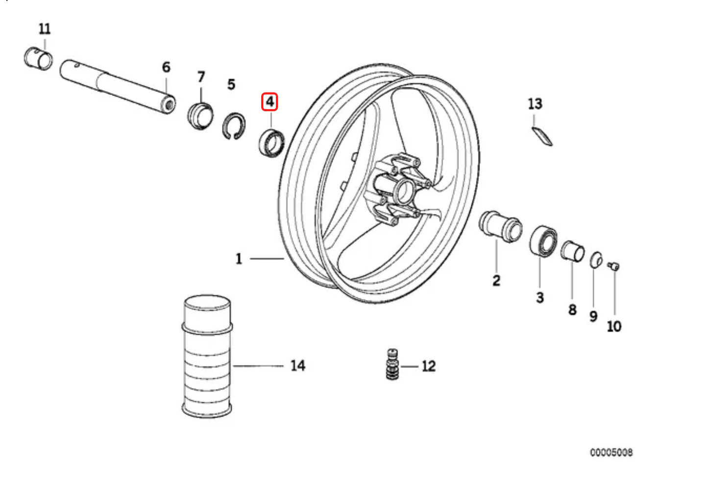 Wheel bearing NEW 36312311031