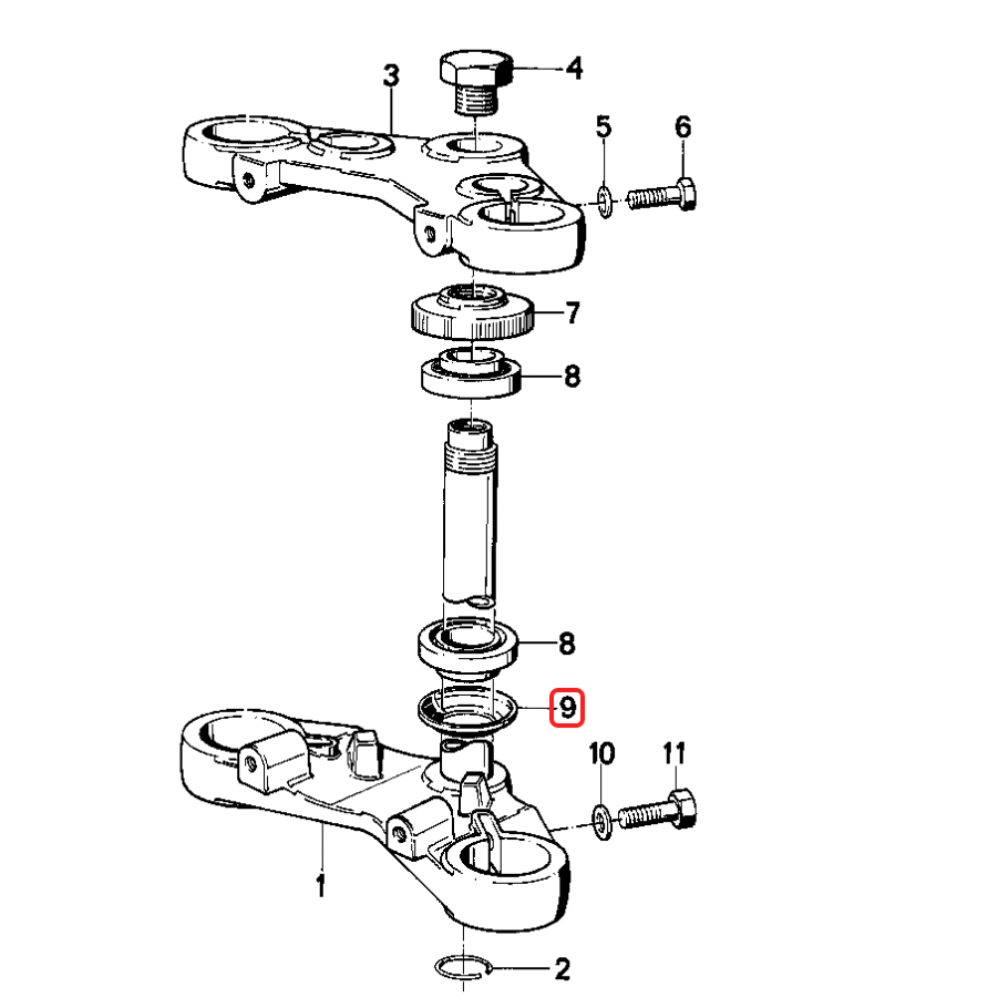 Steering head bearing lower cap 31421234509