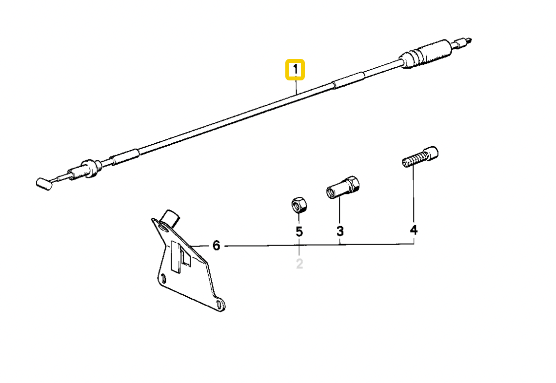 Throttle cable K75 K100-8V NEW 32731457378