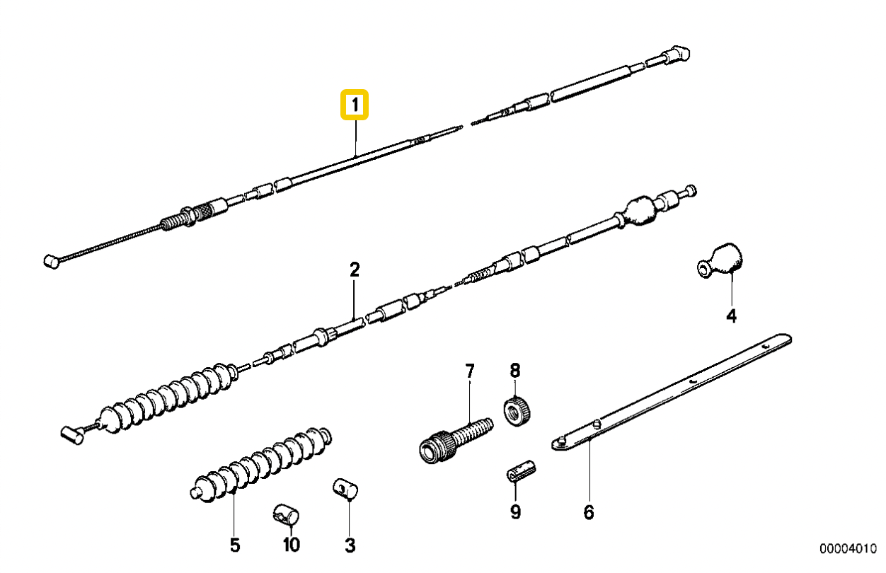 Choke cable BMW K75 K100 NEW 32731451638