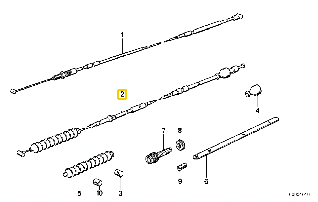 Clutch cable K1 K75 K100 K1100 NEW 32732324955