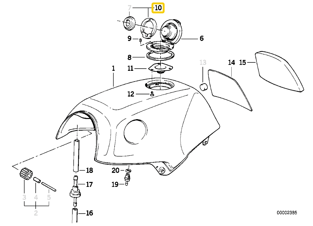 Gascap O ring and gasket kit NEW 16119062461
