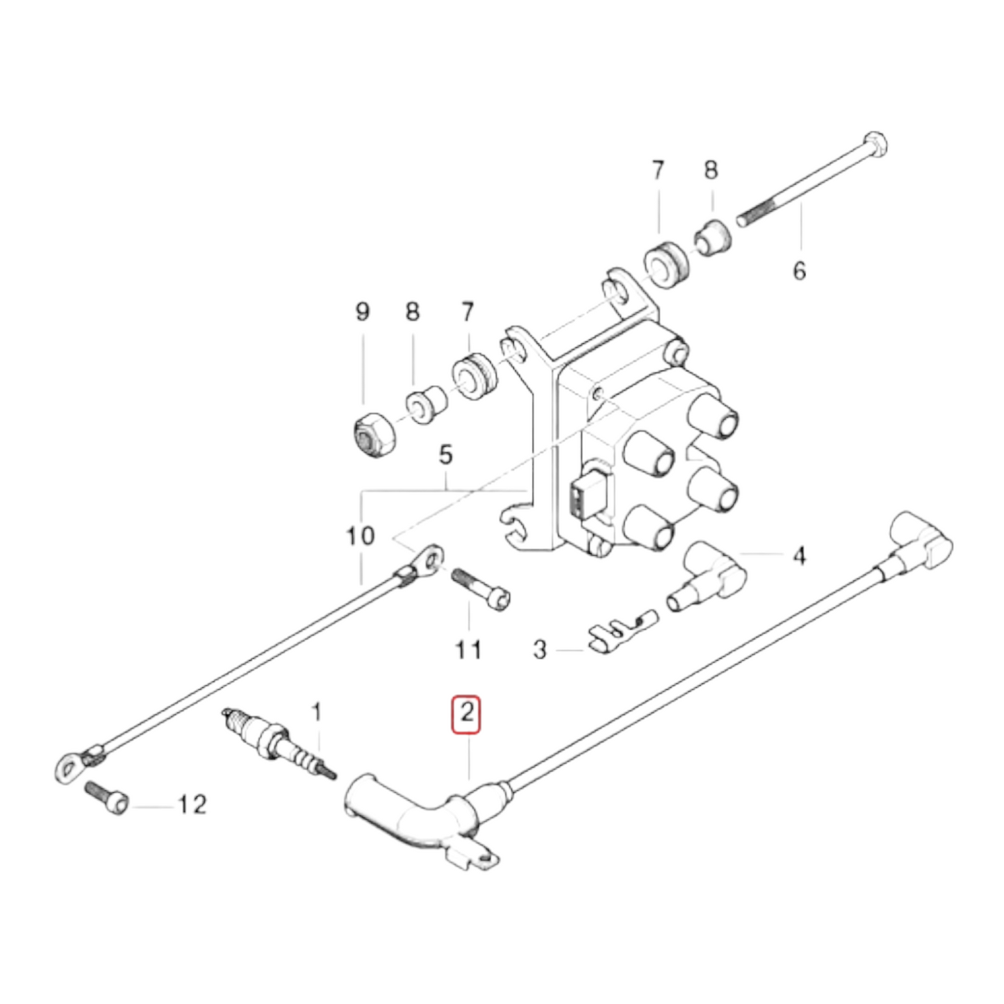 Silicone sparkplug cable kit K1200