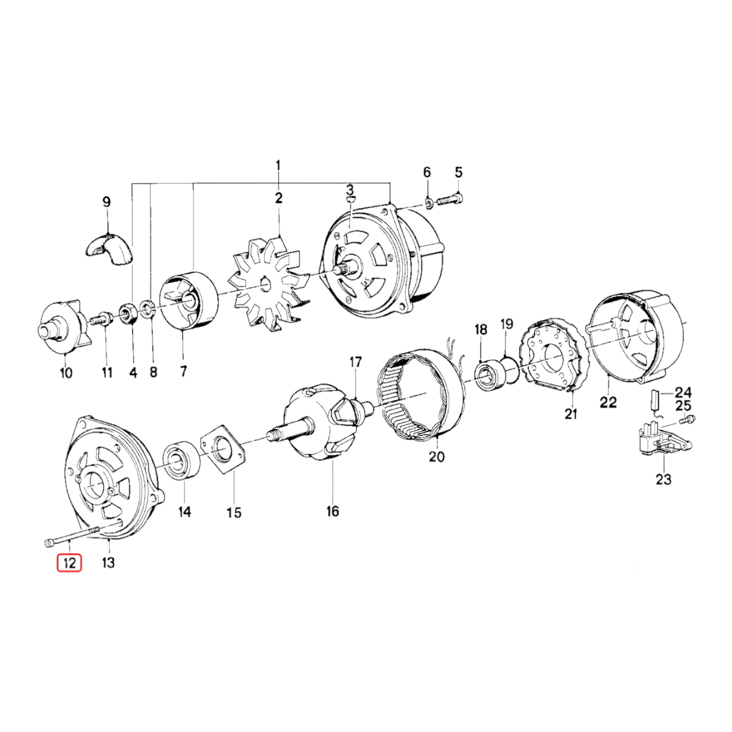 Alternator screw NEW 12311459289