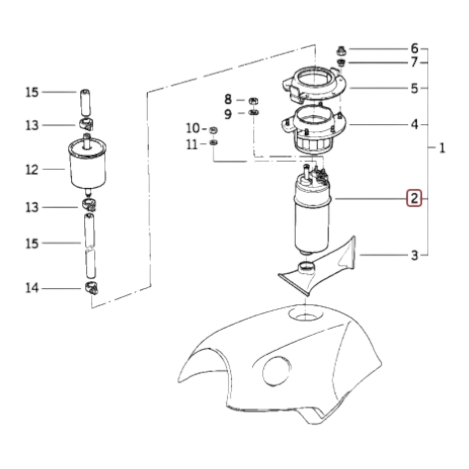 Fuel pump 43MM NEW 16141341231