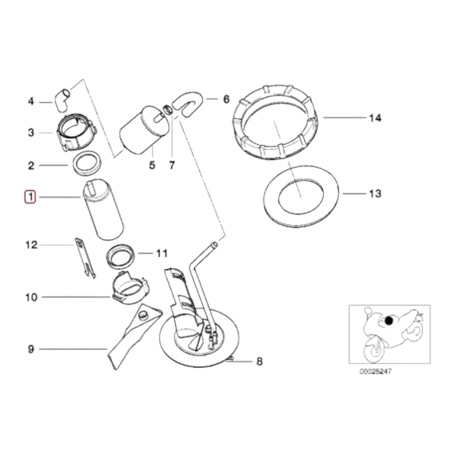 Fuel pump 43MM NEW 16141341231